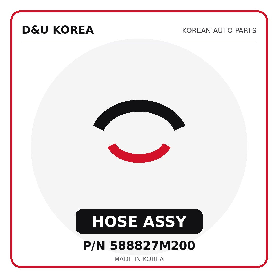 Genuine Mobis HOSE ASSY 588827M200 - Korean auto parts from D&U Korea