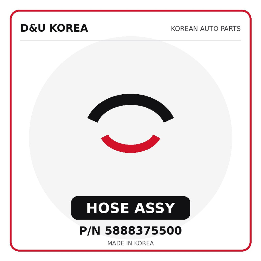 Genuine Mobis HOSE ASSY 5888375500 - Korean auto parts from D&U Korea