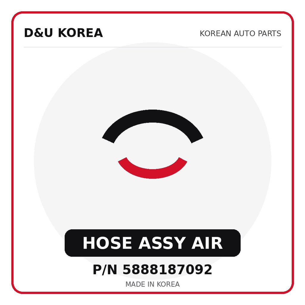 Genuine Mobis HOSE ASSY AIR 5888187092 - Korean auto parts from D&U Korea