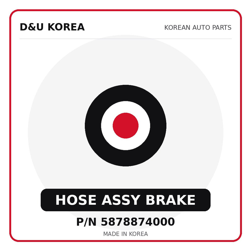 Genuine Mobis HOSE ASSY BRAKE 5878874000 - Korean auto parts from D&U Korea