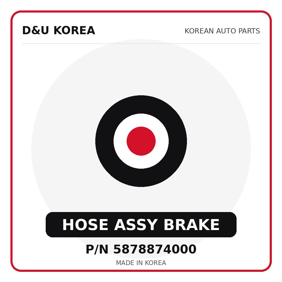 Genuine Mobis HOSE ASSY BRAKE 5878874000 - Korean auto parts from D&U Korea