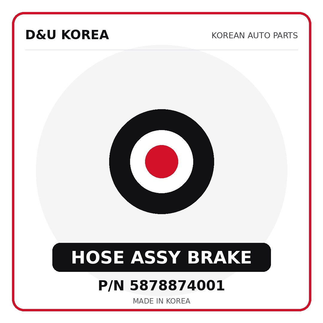 Genuine Mobis HOSE ASSY BRAKE 5878874001 - Korean auto parts from D&U Korea