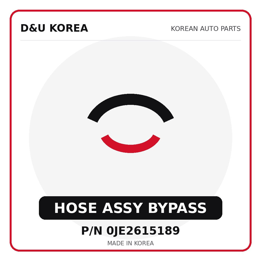 Genuine Mobis HOSE ASSY BYPASS 0JE2615189 - Korean auto parts from D&U Korea