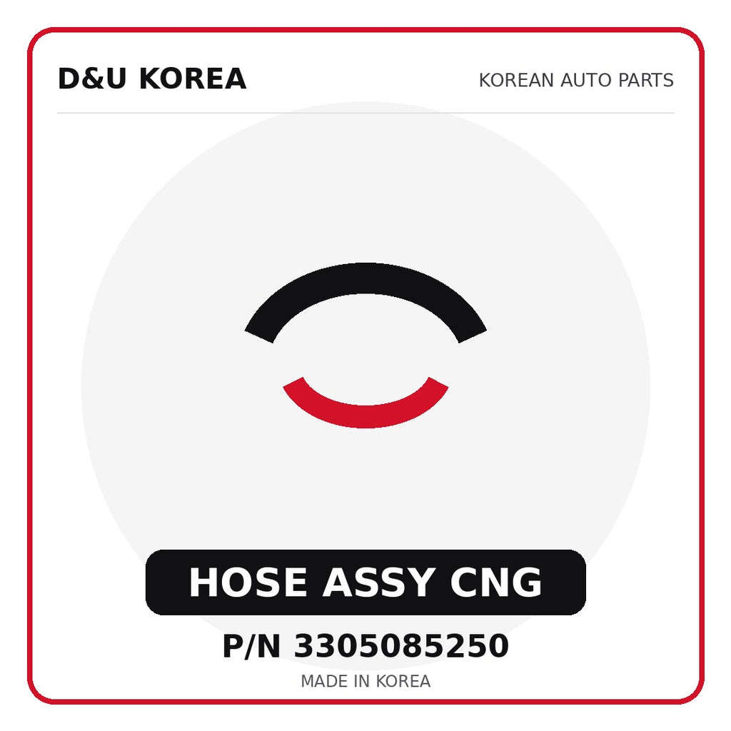 Genuine Mobis HOSE ASSY CNG 3305085250 - Korean auto parts from D&U Korea