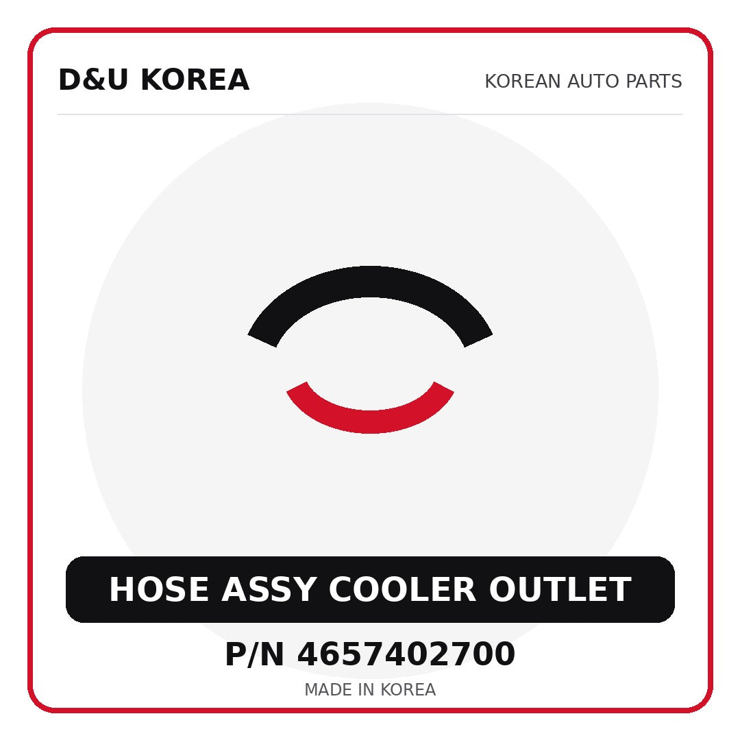 Genuine Mobis HOSE ASSY COOLER OUTLET 4657402700 - Korean auto parts from D&U Korea