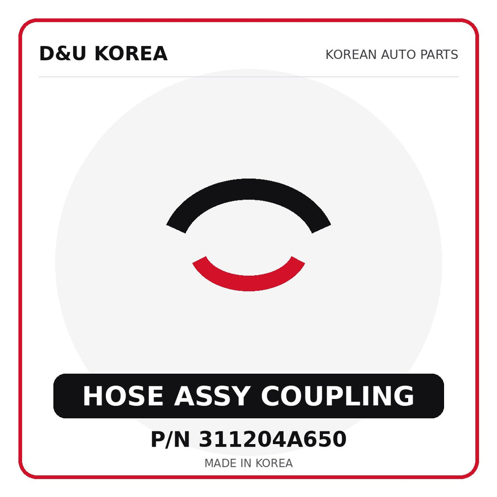 Genuine Mobis HOSE ASSY COUPLING 311204A650 - Korean auto parts from D&U Korea