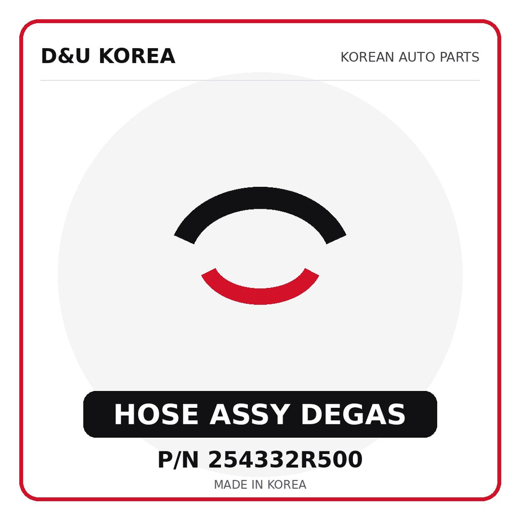 Genuine Mobis HOSE ASSY DEGAS 254332R500 - Korean auto parts from D&U Korea