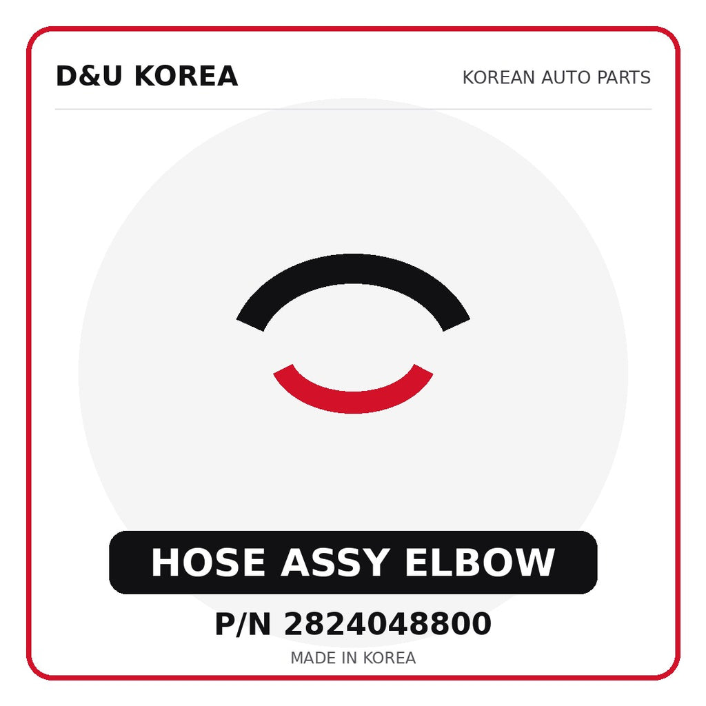Genuine Mobis HOSE ASSY ELBOW 2824048800 - Korean auto parts from D&U Korea