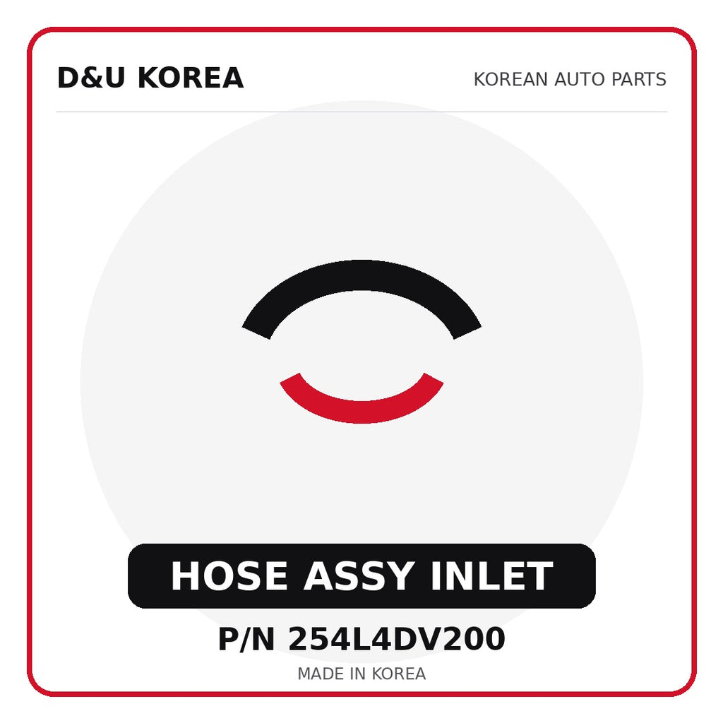 Genuine Mobis HOSE ASSY INLET 254L4DV200 - Korean auto parts from D&U Korea