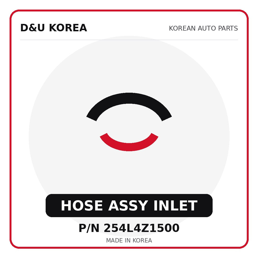 Genuine Mobis HOSE ASSY INLET 254L4Z1500 - Korean auto parts from D&U Korea
