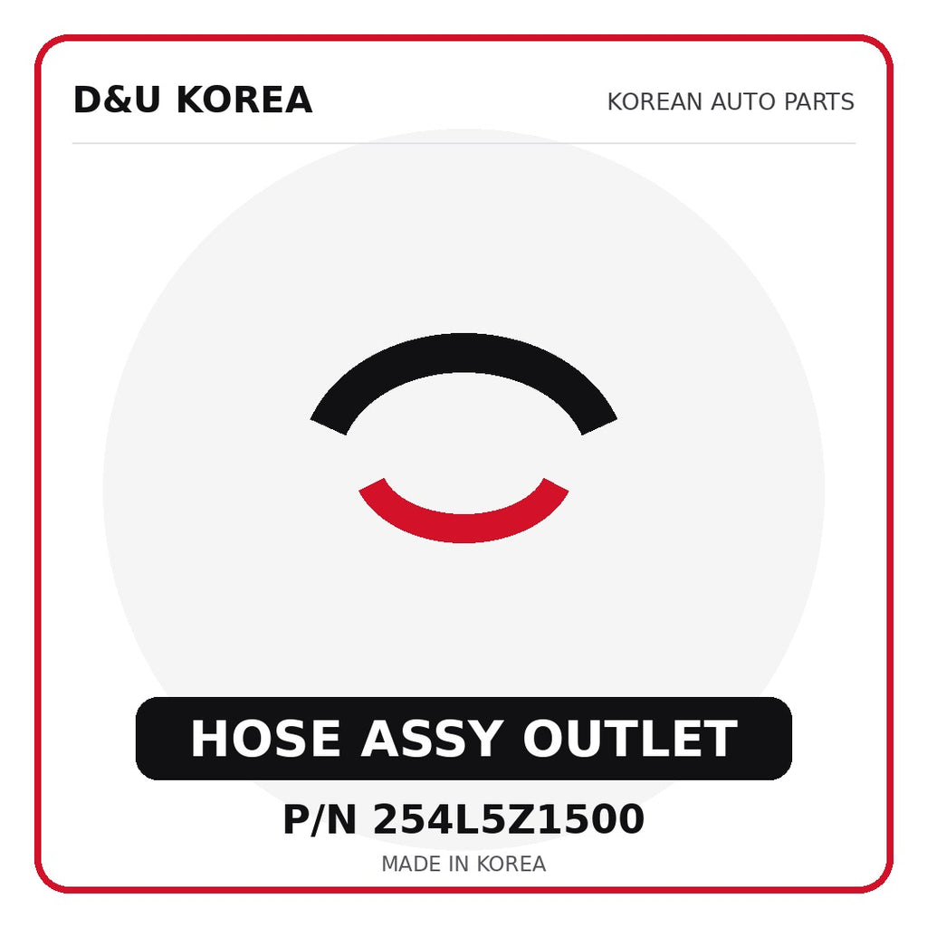 Genuine Mobis HOSE ASSY OUTLET 254L5Z1500 - Korean auto parts from D&U Korea