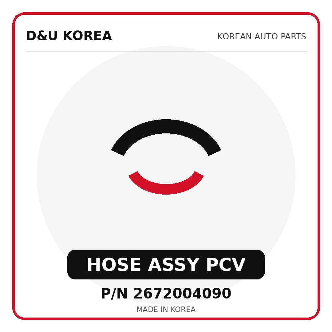 Genuine Mobis HOSE ASSY PCV 2672004090 - Korean auto parts from D&U Korea