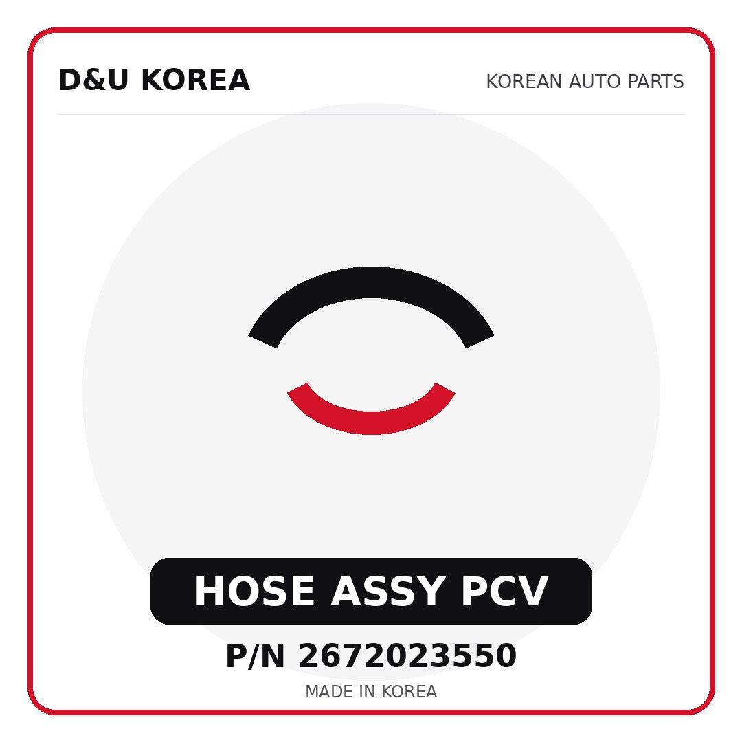 Genuine Mobis HOSE ASSY PCV 2672023550 - Korean auto parts from D&U Korea