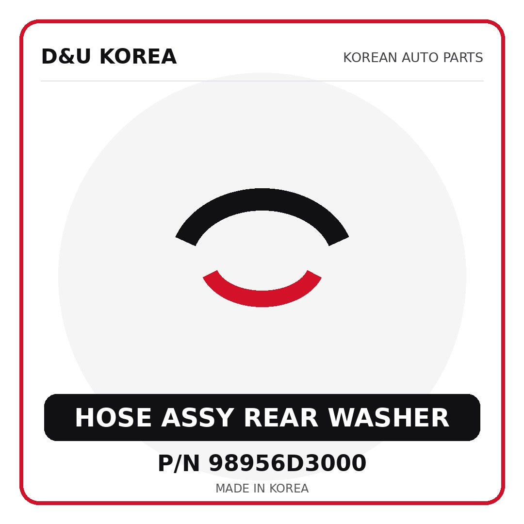Genuine Mobis HOSE ASSY REAR WASHER 98956D3000 - Korean auto parts from D&U Korea
