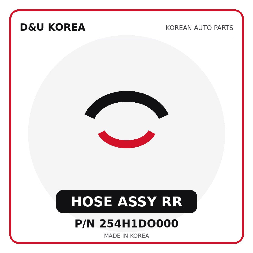 Genuine Mobis HOSE ASSY RR 254H1DO000 - Korean auto parts from D&U Korea