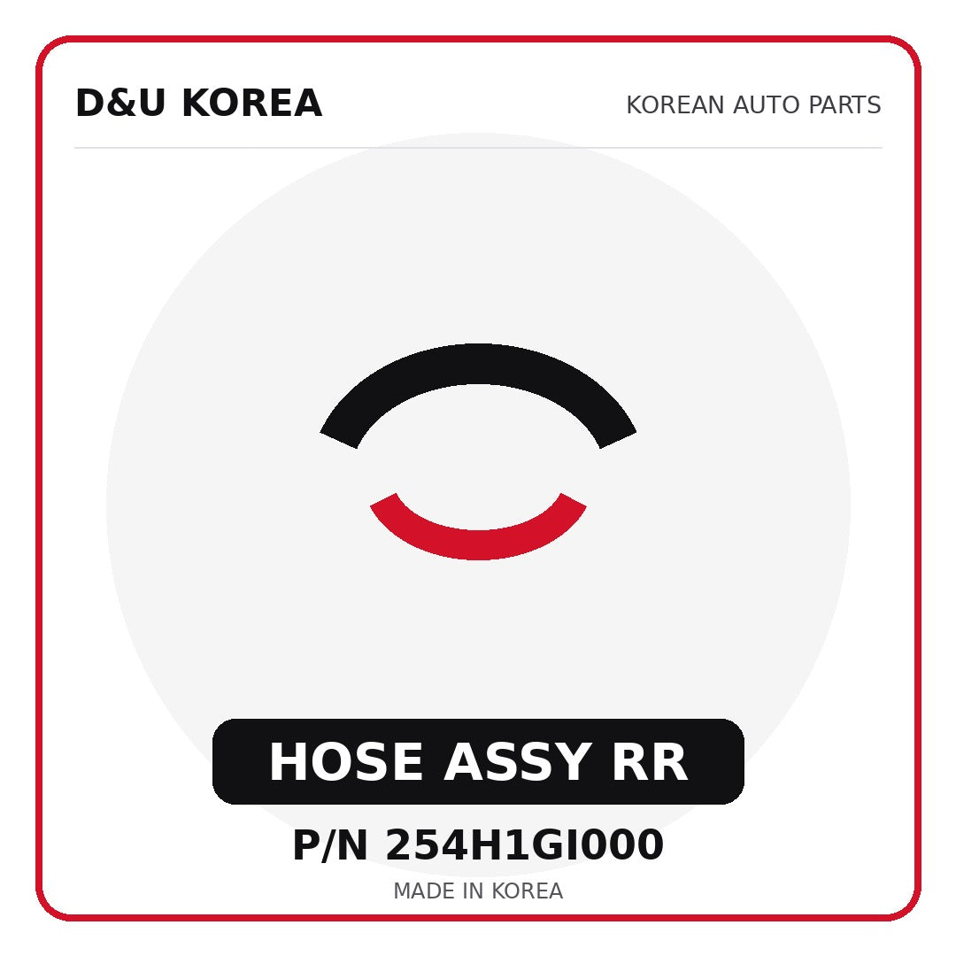 Genuine Mobis HOSE ASSY RR 254H1GI000 - Korean auto parts from D&U Korea