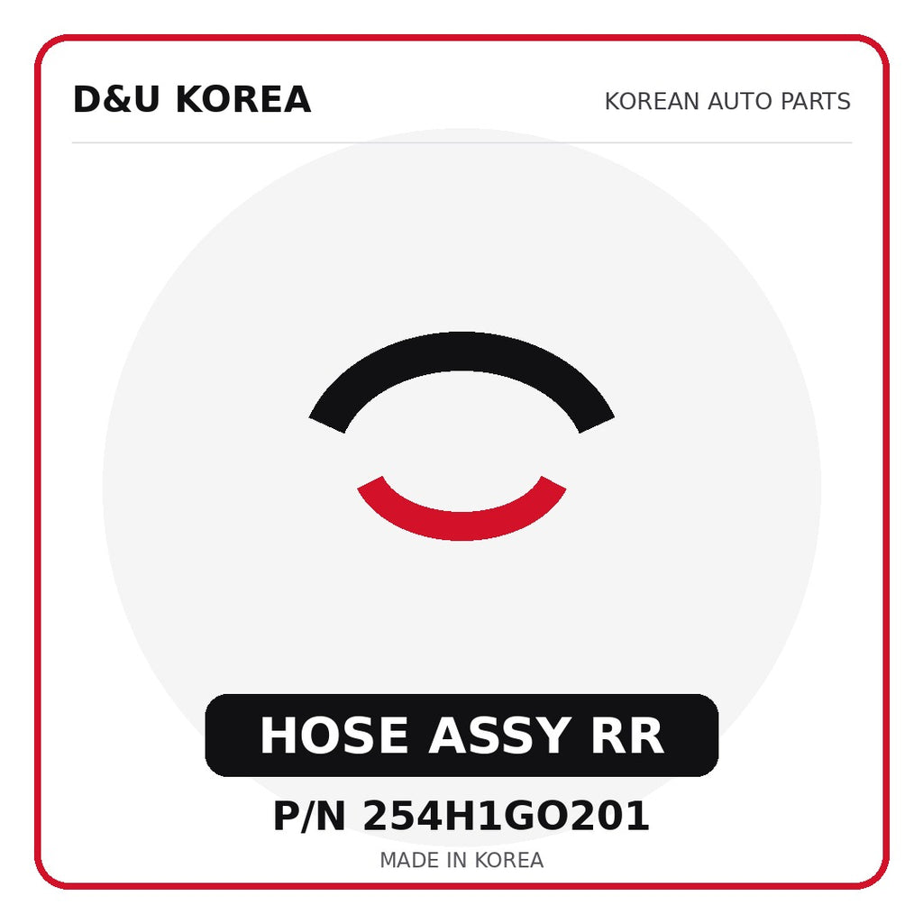 Genuine Mobis HOSE ASSY RR 254H1GO201 - Korean auto parts from D&U Korea