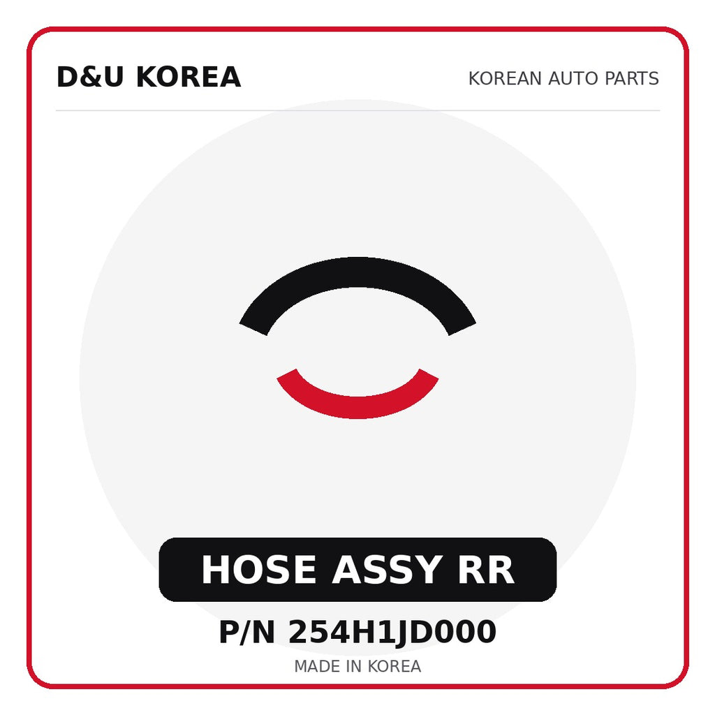 Genuine Mobis HOSE ASSY RR 254H1JD000 - Korean auto parts from D&U Korea