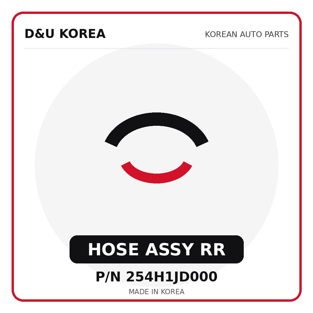 Genuine Mobis HOSE ASSY RR 254H1JD000 - Korean auto parts from D&U Korea