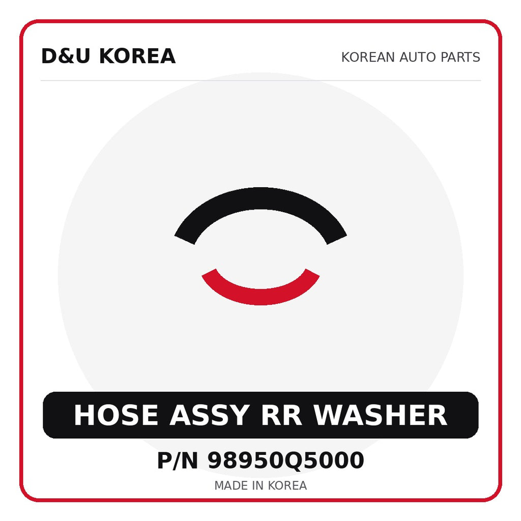 Genuine Mobis HOSE ASSY RR WASHER 98950Q5000 - Korean auto parts from D&U Korea