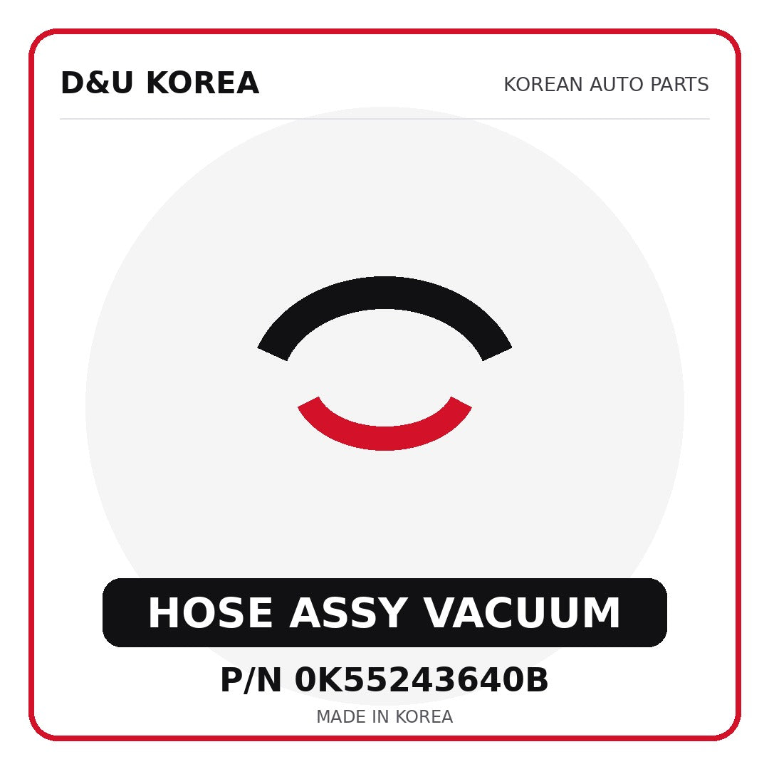 Genuine Mobis HOSE ASSY VACUUM 0K55243640B - Korean auto parts from D&U Korea