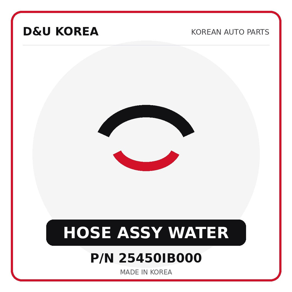Genuine Mobis HOSE ASSY WATER 25450IB000 - Korean auto parts from D&U Korea