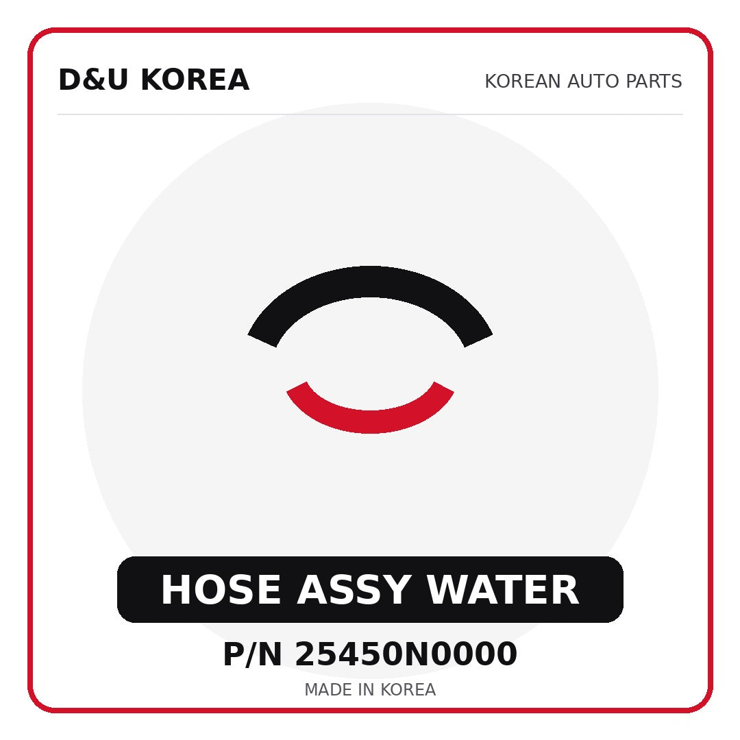 Genuine Mobis HOSE ASSY WATER 25450N0000 - Korean auto parts from D&U Korea
