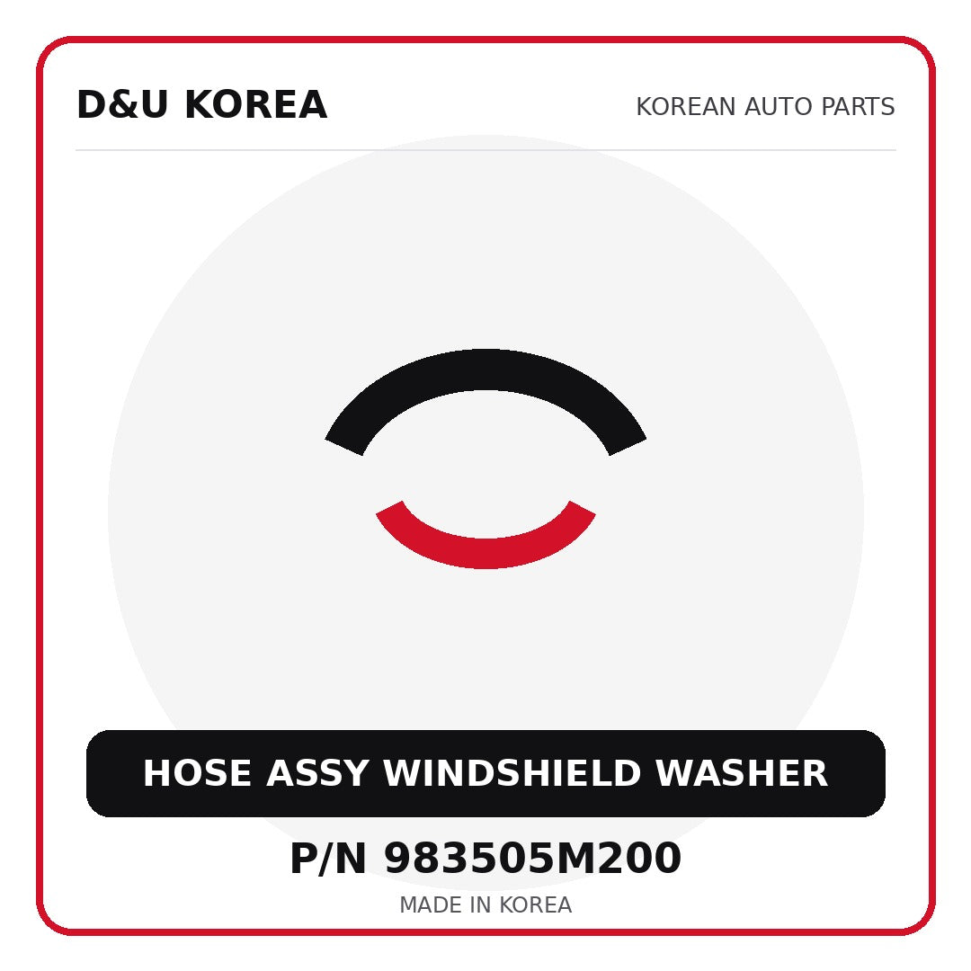Genuine Mobis HOSE ASSY WINDSHIELD WASHER 983505M200 for Korean vehicles | D&U Korea