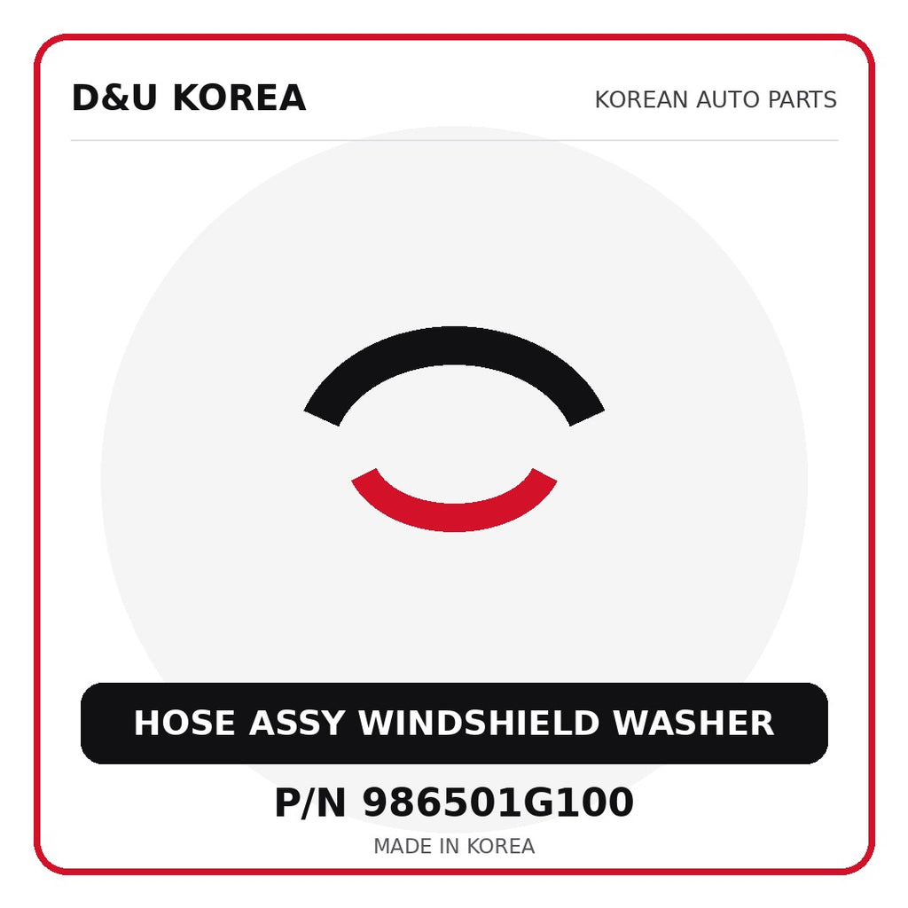 Genuine Mobis HOSE ASSY WINDSHIELD WASHER 986501G100 for Korean vehicles | D&U Korea