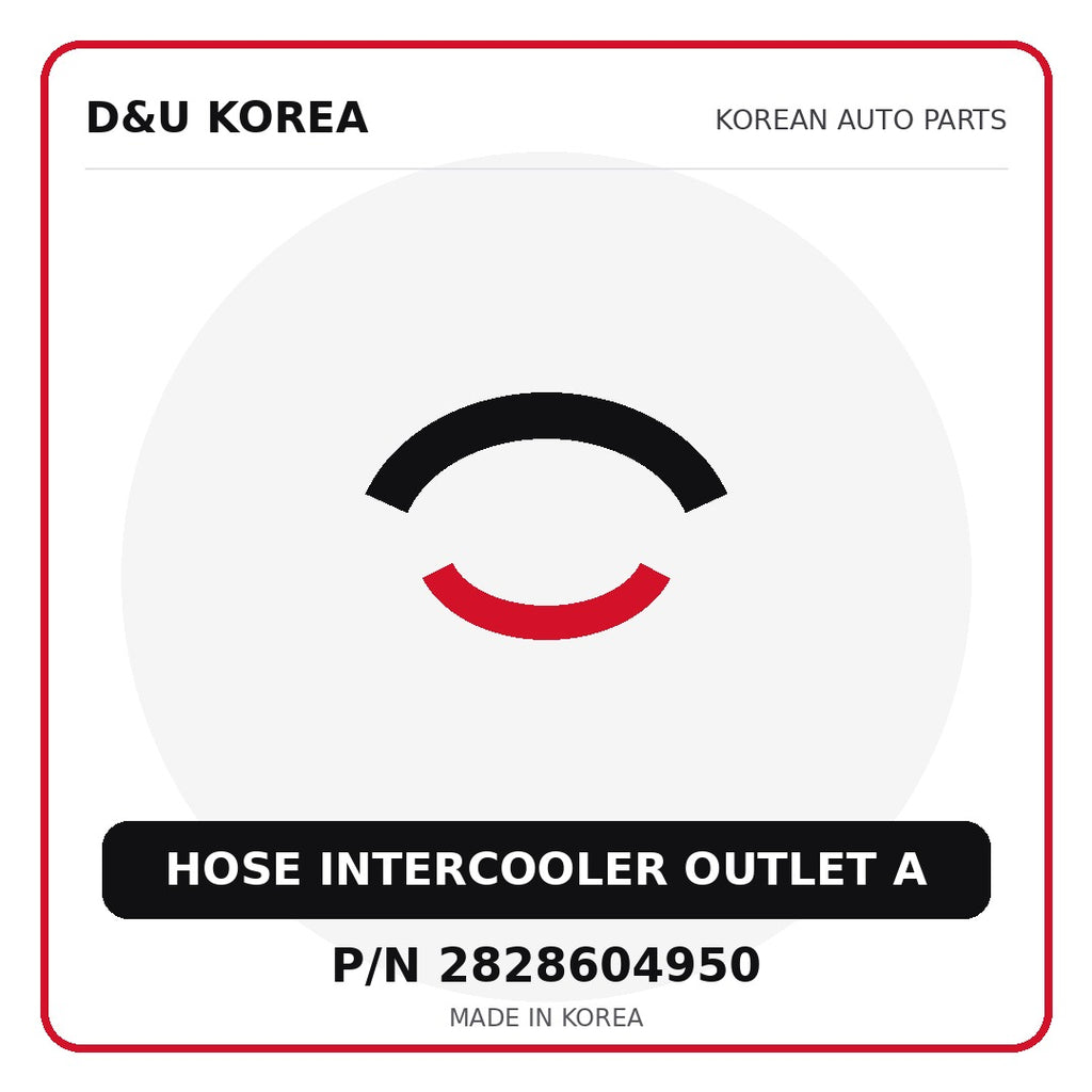 Genuine Mobis HOSE INTERCOOLER OUTLET A 2828604950 - Korean auto parts from D&U Korea