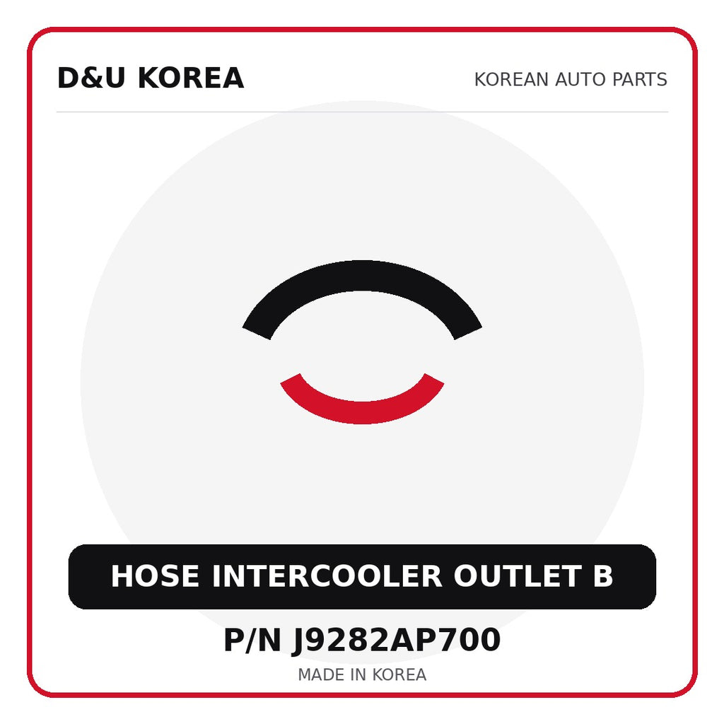 Genuine Mobis HOSE INTERCOOLER OUTLET B J9282AP700 for Korean vehicles | D&U Korea