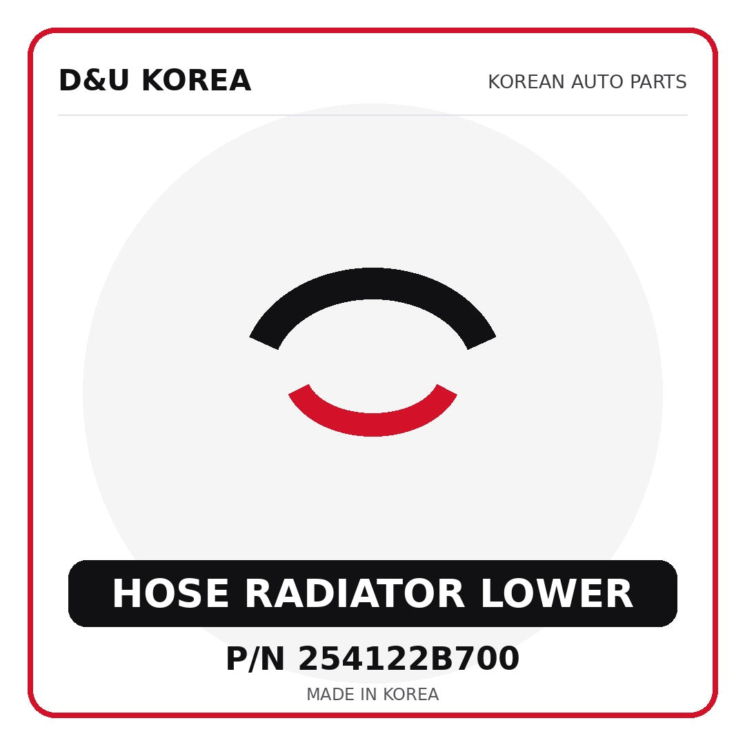 Genuine Mobis HOSE RADIATOR LOWER 254122B700 - Korean auto parts from D&U Korea