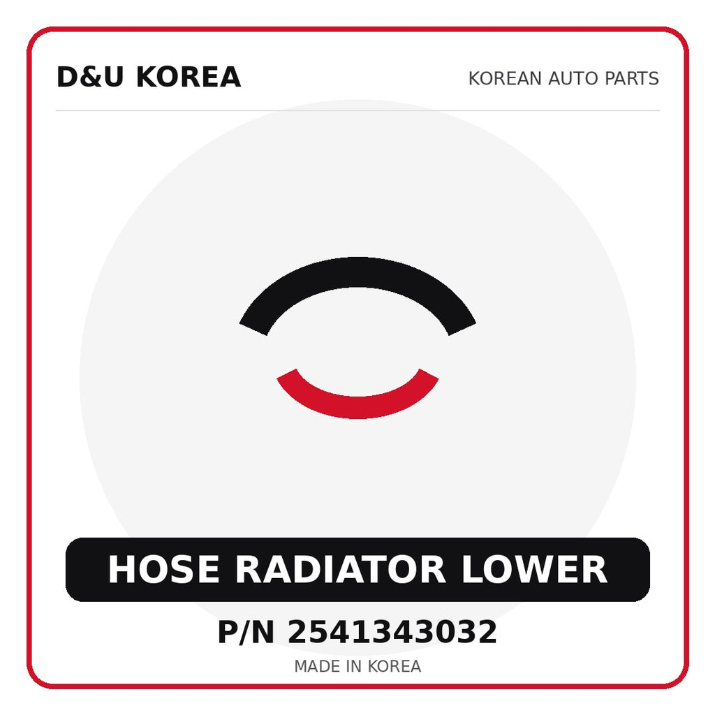 Genuine Mobis HOSE RADIATOR LOWER 2541343032 - Korean auto parts from D&U Korea