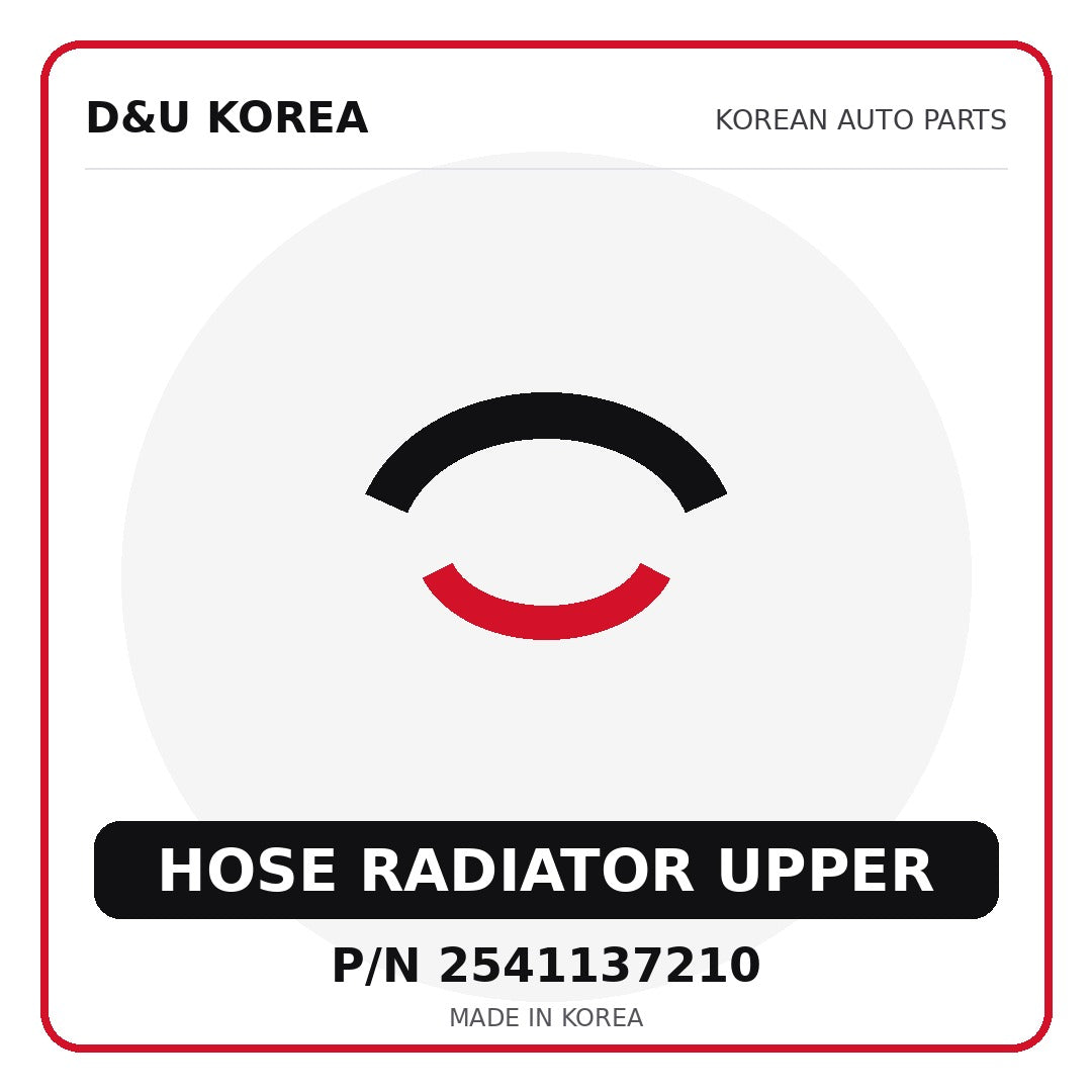 Genuine Mobis HOSE RADIATOR UPPER 2541137210 - Korean auto parts from D&U Korea