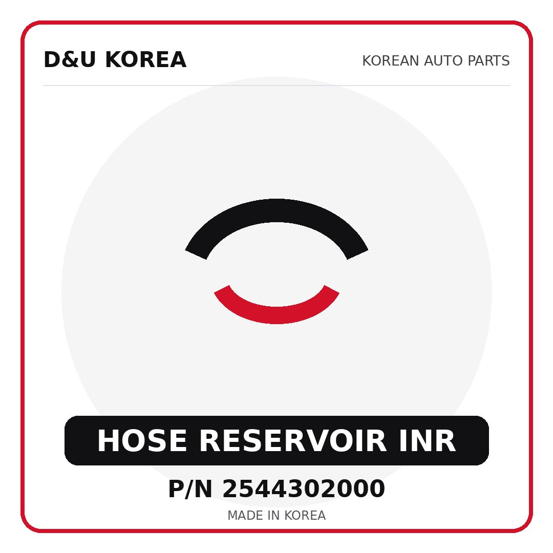 Genuine Mobis HOSE RESERVOIR INR 2544302000 - Korean auto parts from D&U Korea