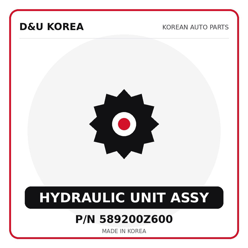 Genuine Mobis HYDRAULIC UNIT ASSY 589200Z600 - Korean auto parts from D&U Korea