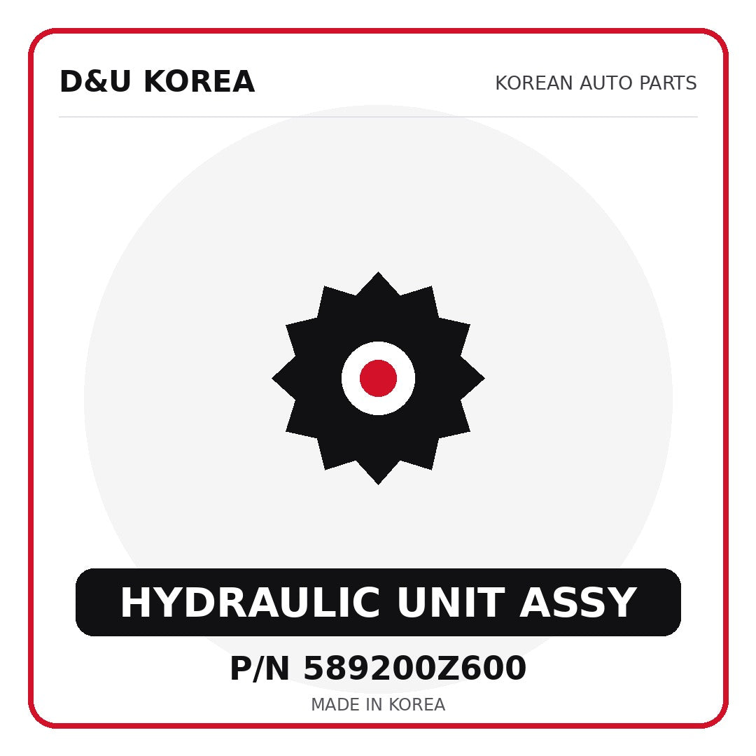 Genuine Mobis HYDRAULIC UNIT ASSY 589200Z600 - Korean auto parts from D&U Korea