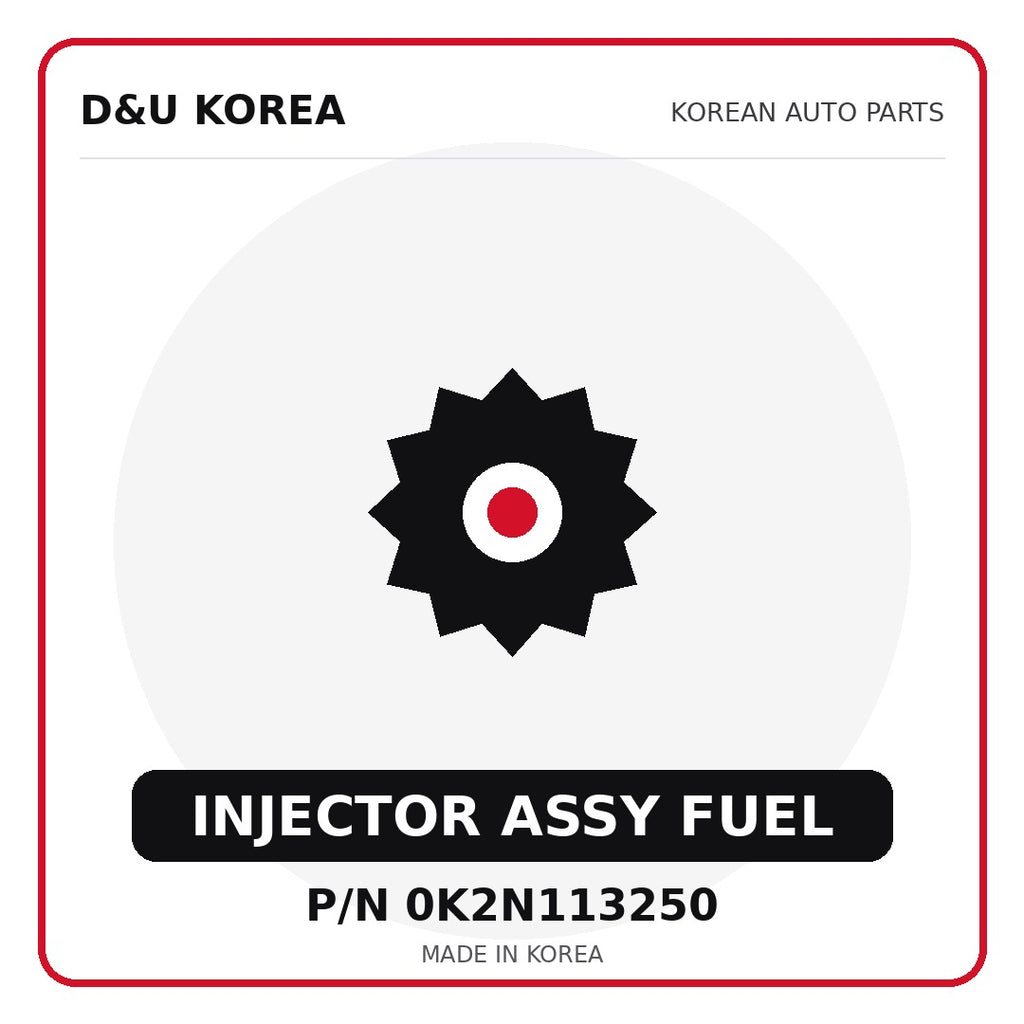 Genuine Mobis INJECTOR ASSY FUEL 0K2N113250 - Korean auto parts from D&U Korea