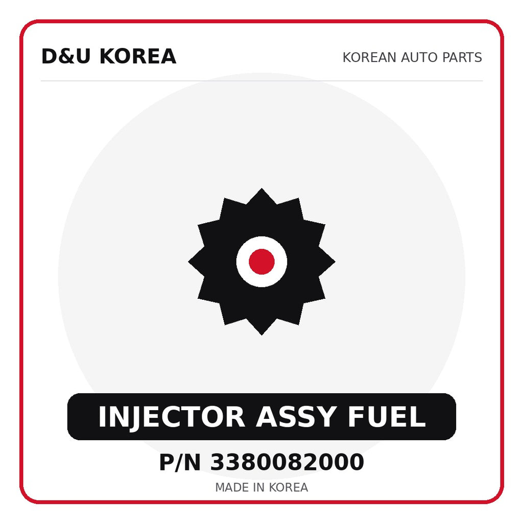 Genuine Mobis INJECTOR ASSY FUEL 3380082000 - Korean auto parts from D&U Korea