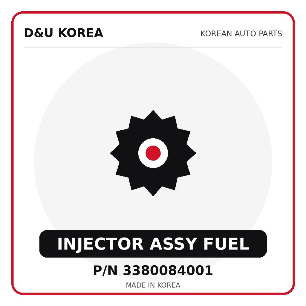 Genuine Mobis INJECTOR ASSY FUEL 3380084001 - Korean auto parts from D&U Korea