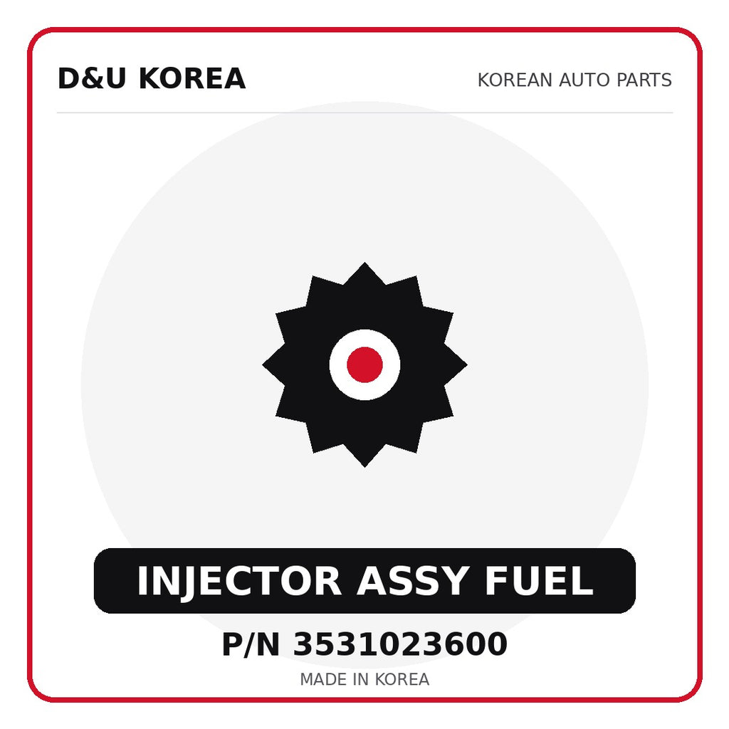 Genuine Mobis INJECTOR ASSY FUEL 3531023600 - Korean auto parts from D&U Korea
