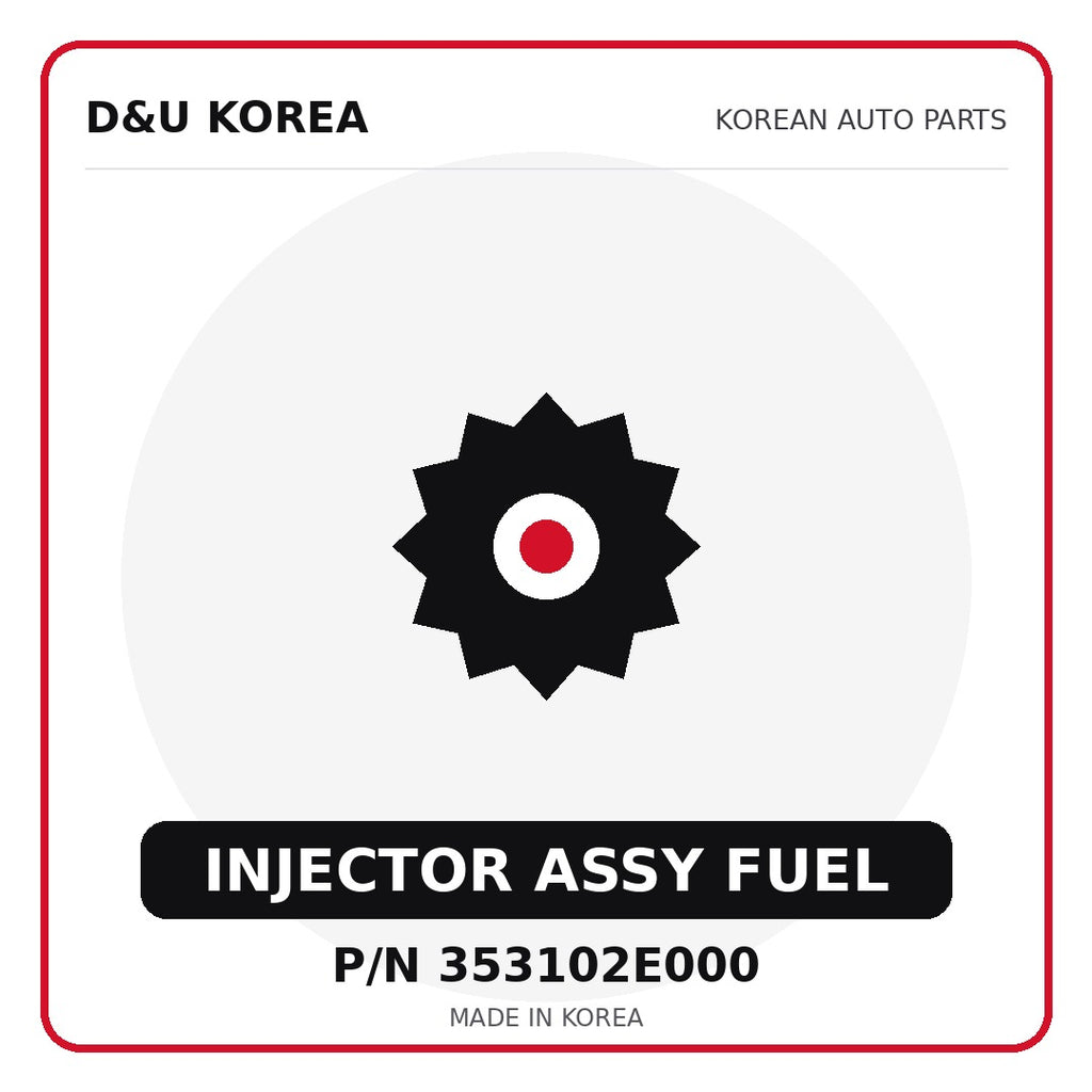 Genuine Mobis INJECTOR ASSY FUEL 353102E000 - Korean auto parts from D&U Korea