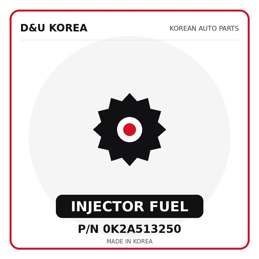 Genuine Mobis INJECTOR FUEL 0K2A513250 - Korean auto parts from D&U Korea