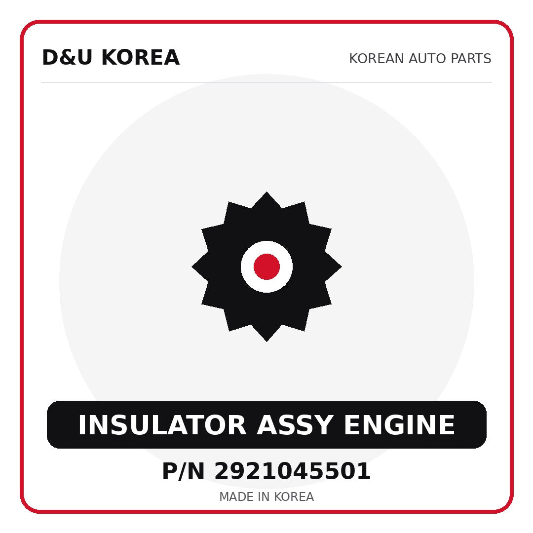 Genuine Mobis INSULATOR ASSY ENGINE 2921045501 - Korean auto parts from D&U Korea
