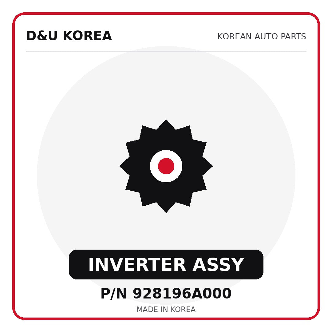 Genuine Mobis INVERTER ASSY 928196A000 for Korean vehicles | D&U Korea