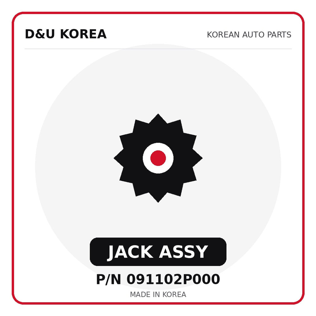 Genuine Mobis JACK ASSY 091102P000 - Korean auto parts from D&U Korea