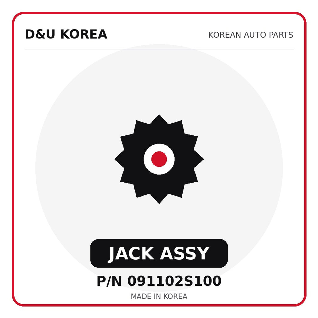 Genuine Mobis JACK ASSY 091102S100 - Korean auto parts from D&U Korea