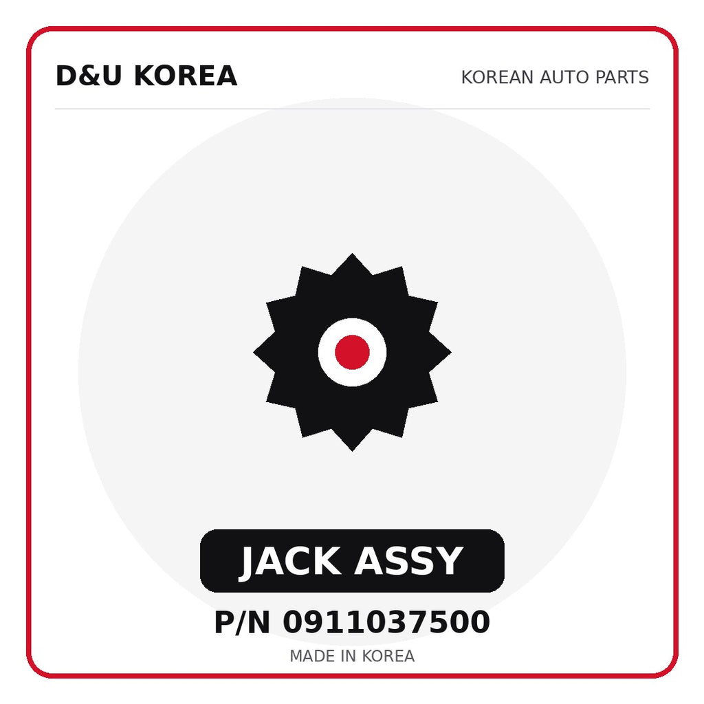 Genuine Mobis JACK ASSY 0911037500 - Korean auto parts from D&U Korea