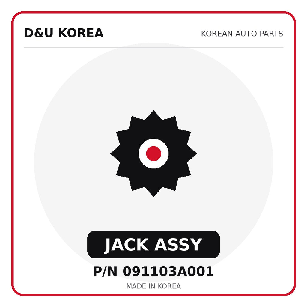 Genuine Mobis JACK ASSY 091103A001 - Korean auto parts from D&U Korea