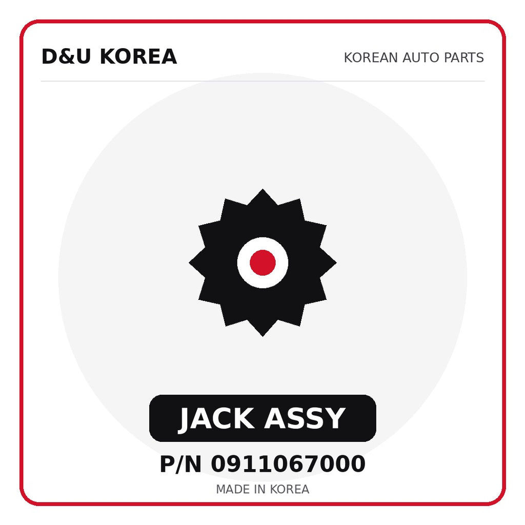 Genuine Mobis JACK ASSY 0911067000 for Korean vehicles | D&U Korea